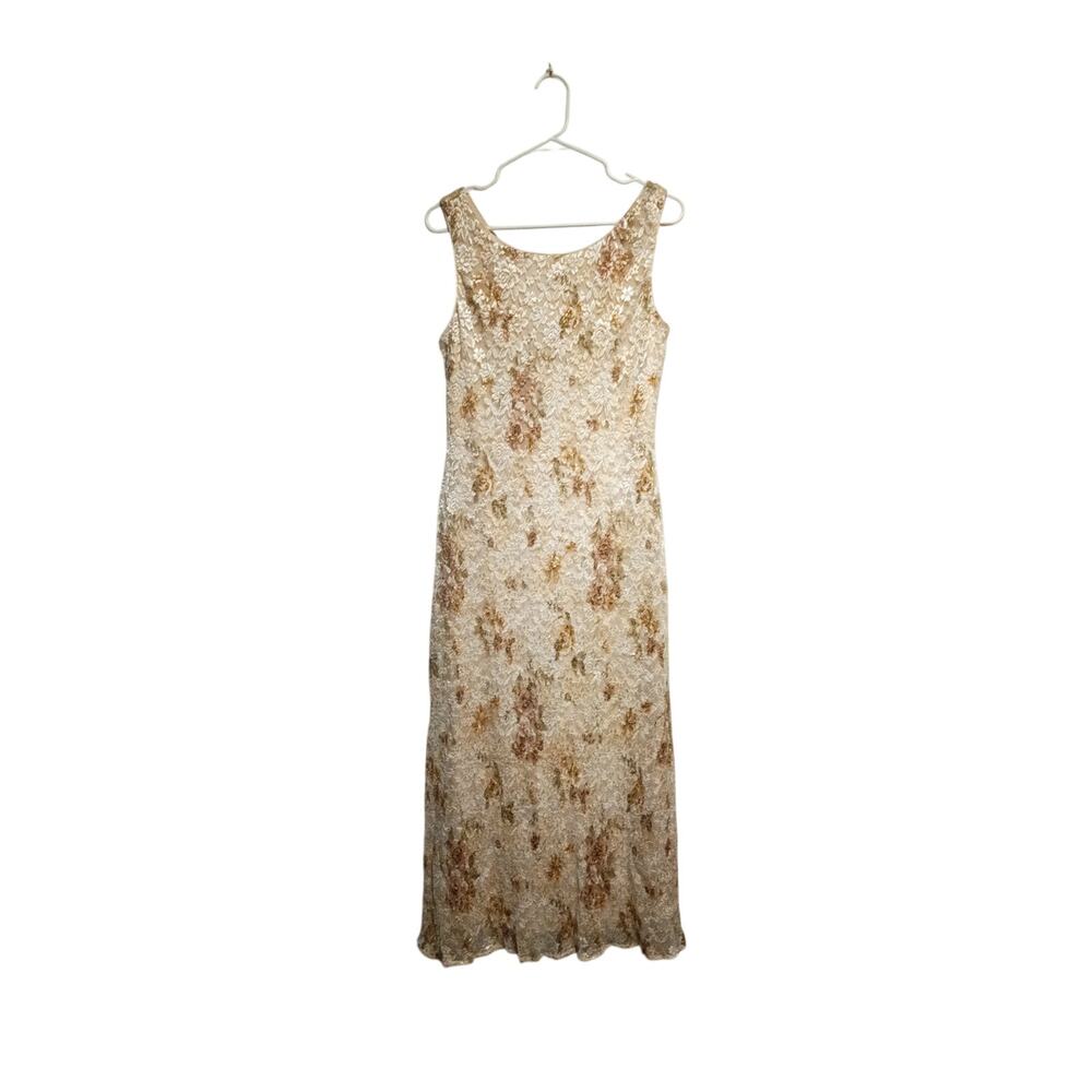 Sleeveless Gold Midi Dress